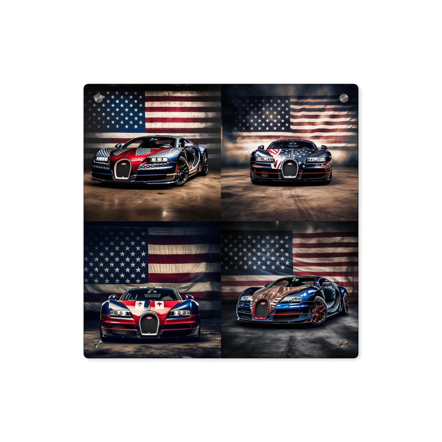 Acrylic Wall Art Panels Bugatti American Flag 5