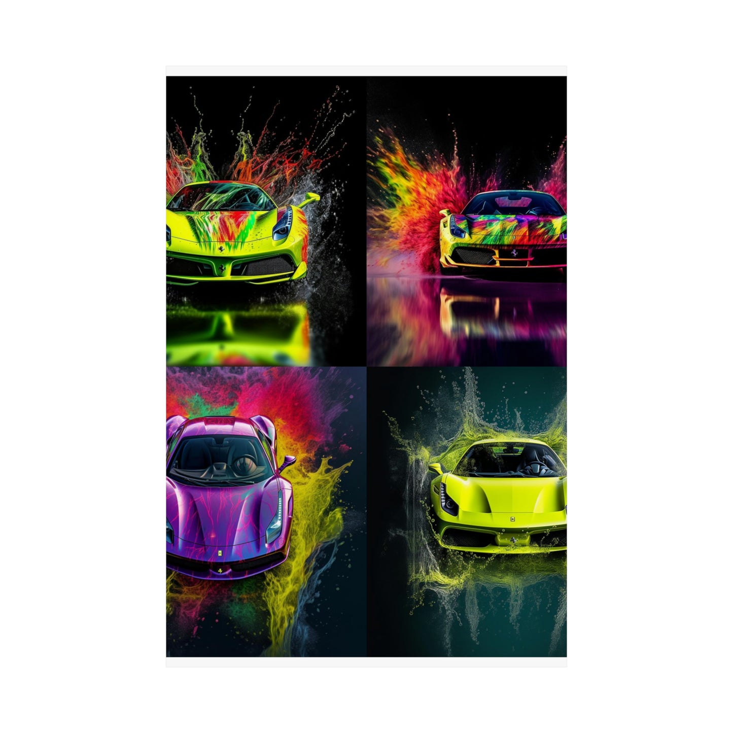 Premium Matte Vertical Posters Farrari Water 5