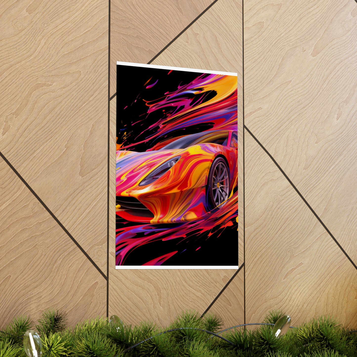 Premium Matte Vertical Posters Ferrari Water Fusion 2