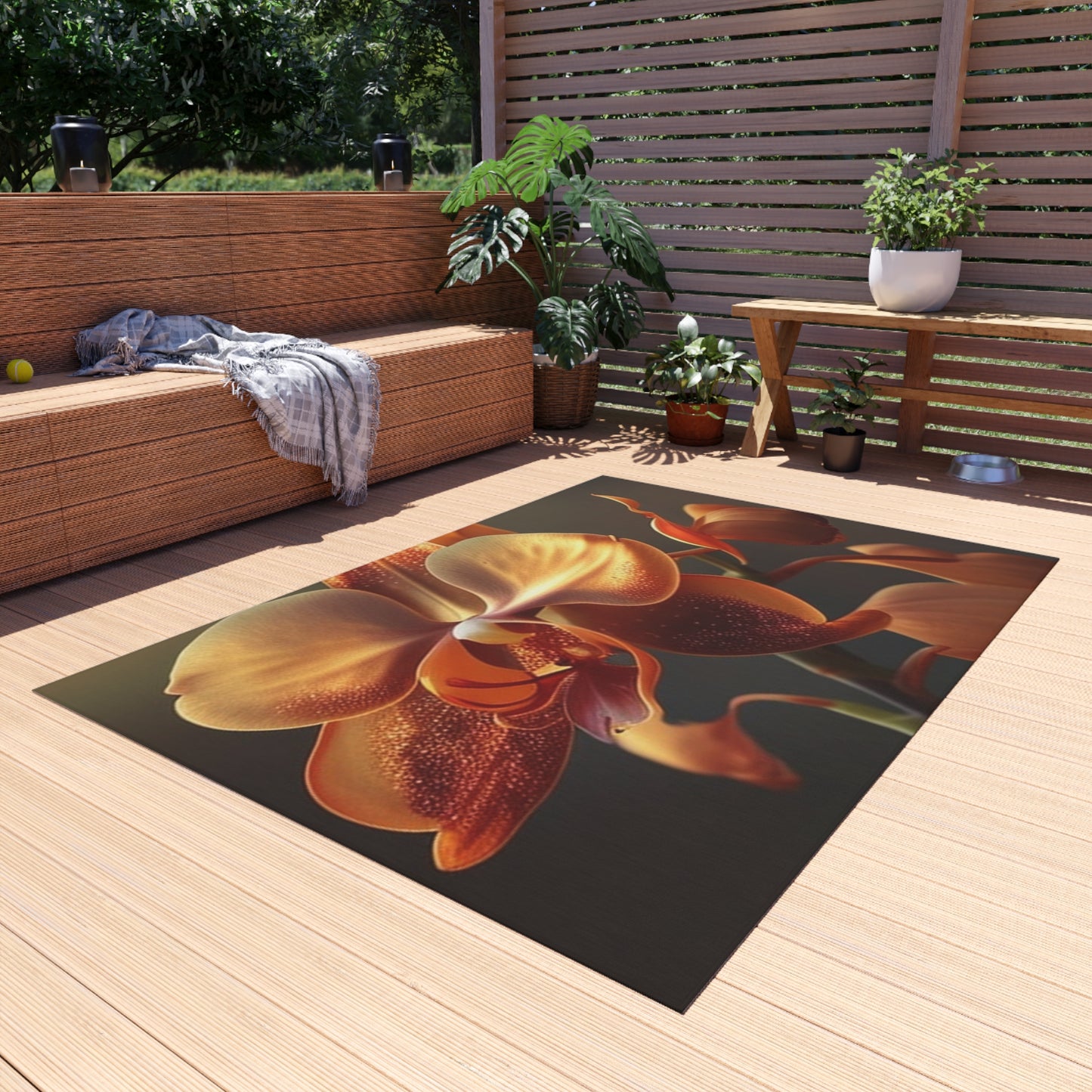 Outdoor Rug  Orange Orchid 1