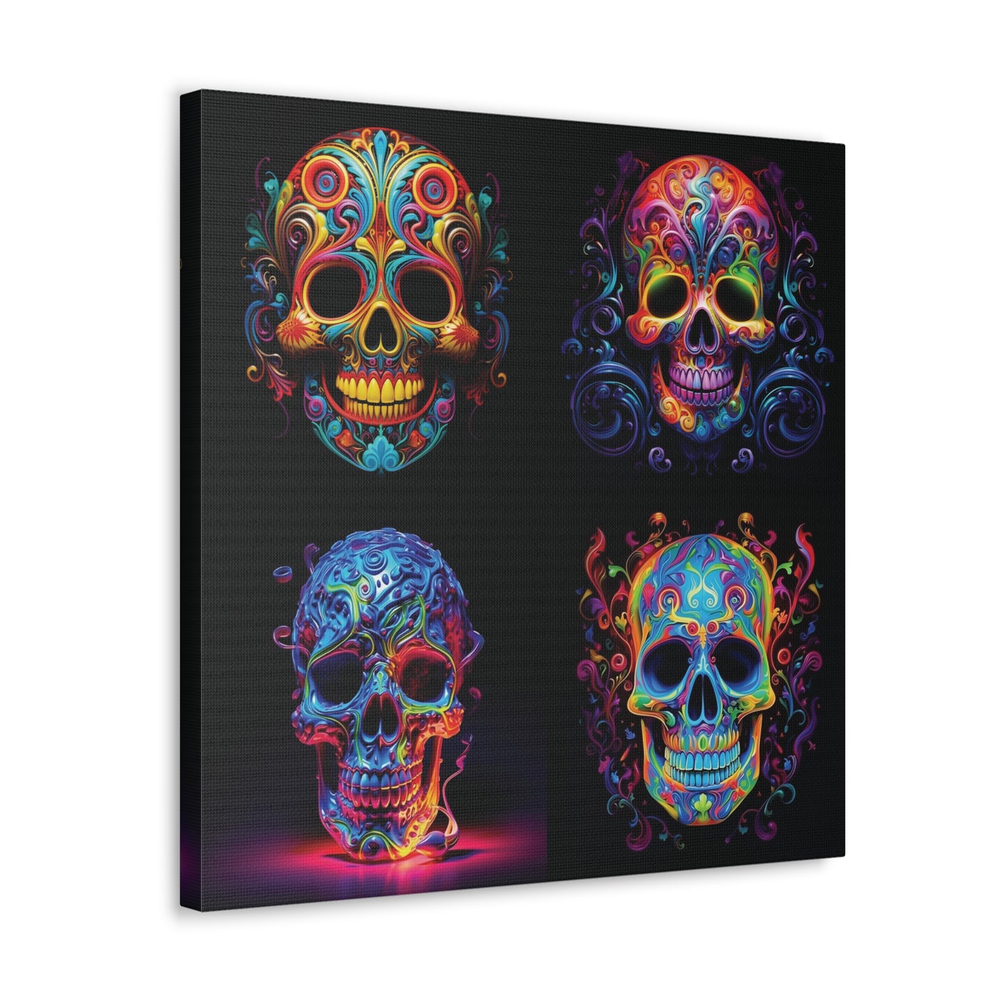 Canvas Gallery Wraps Macro Skull Color 5