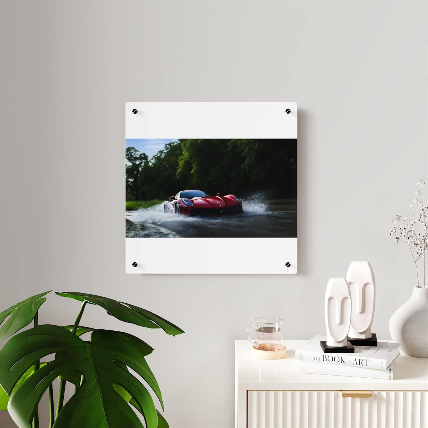 Acrylic Wall Art Panels Water Ferrari Splash 1