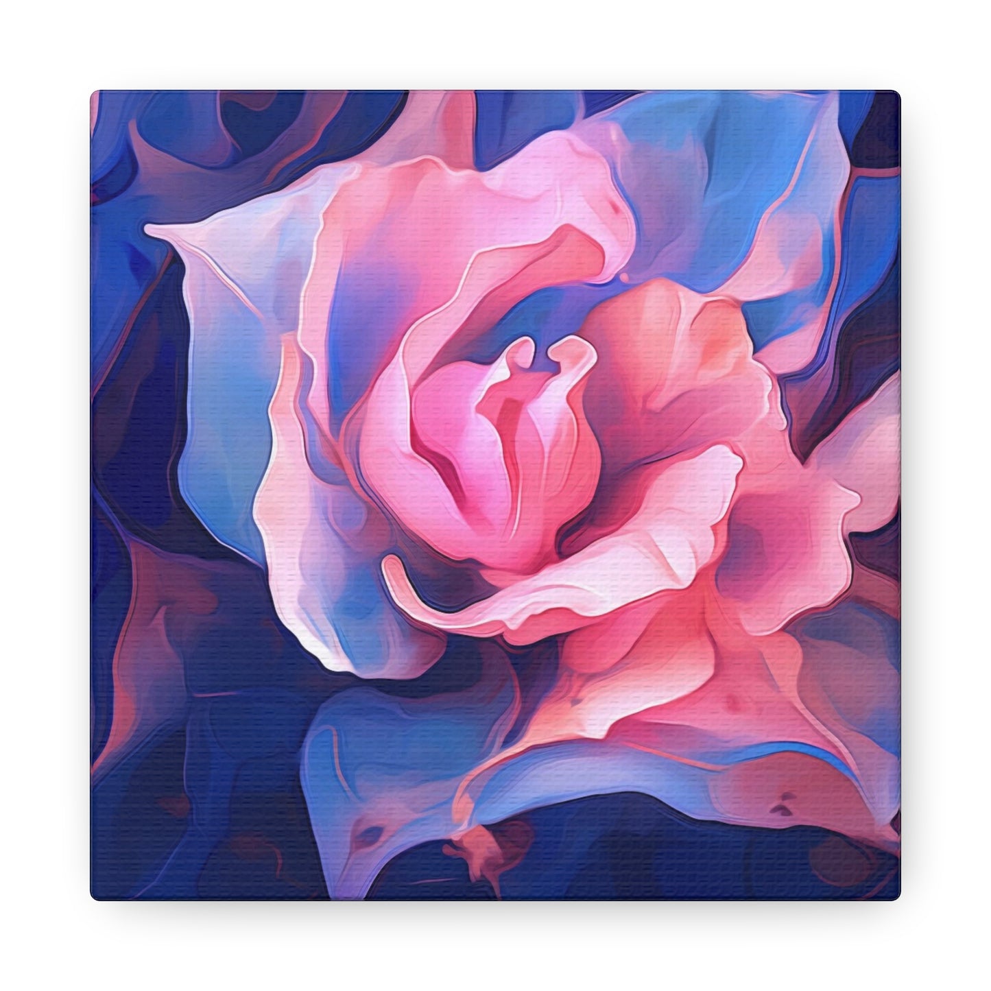 Canvas Gallery Wraps Pink & Blue Tulip Rose 1