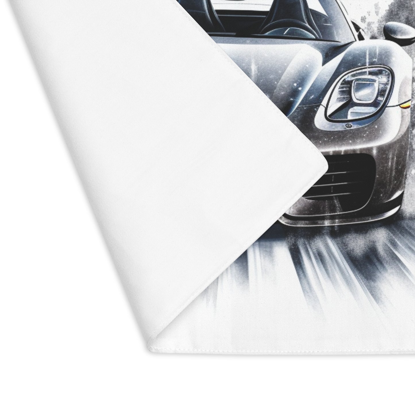 Placemat, 1pc 918 Spyder white background driving fast with water splashing 3