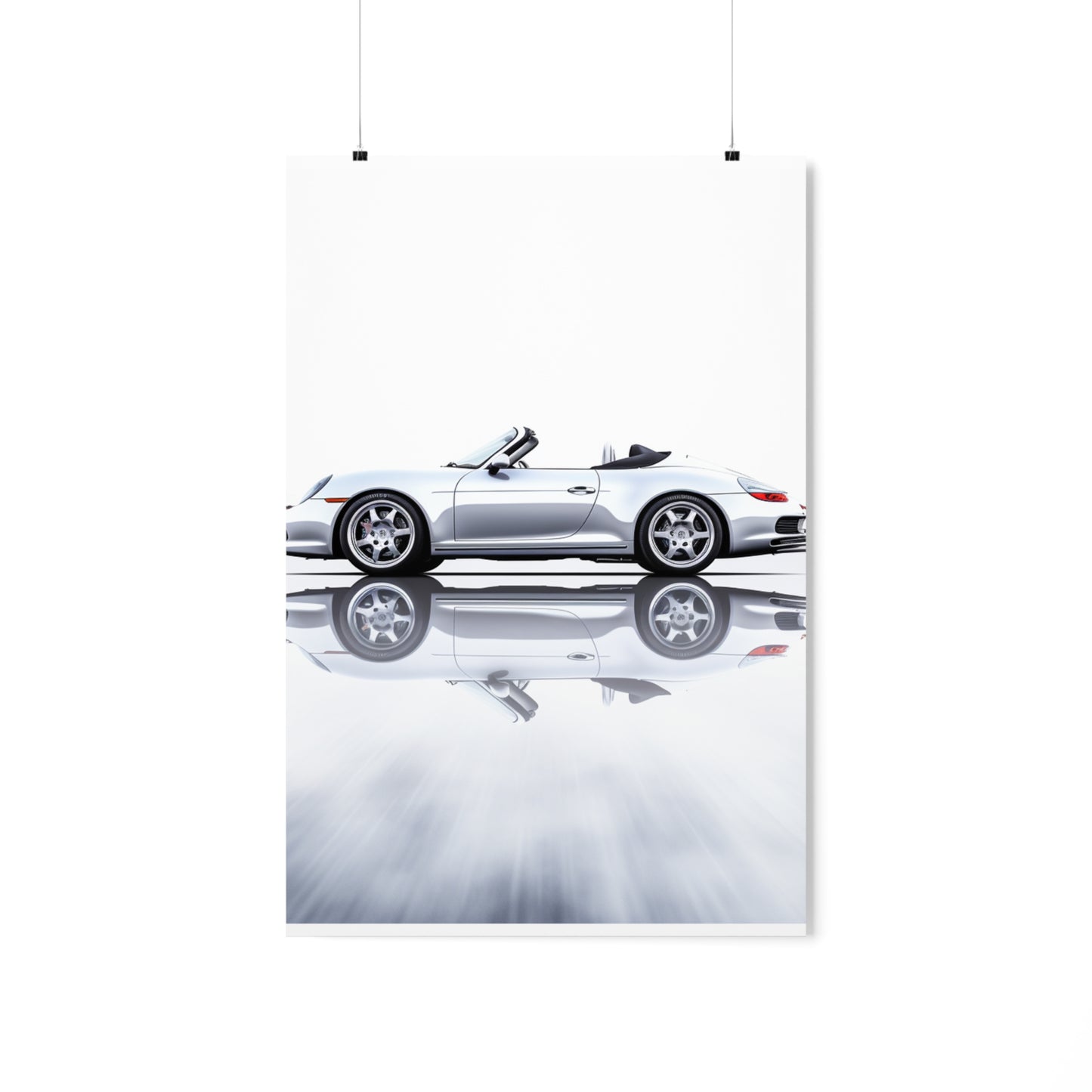 Premium Matte Vertical Posters 911 Speedster on water 3