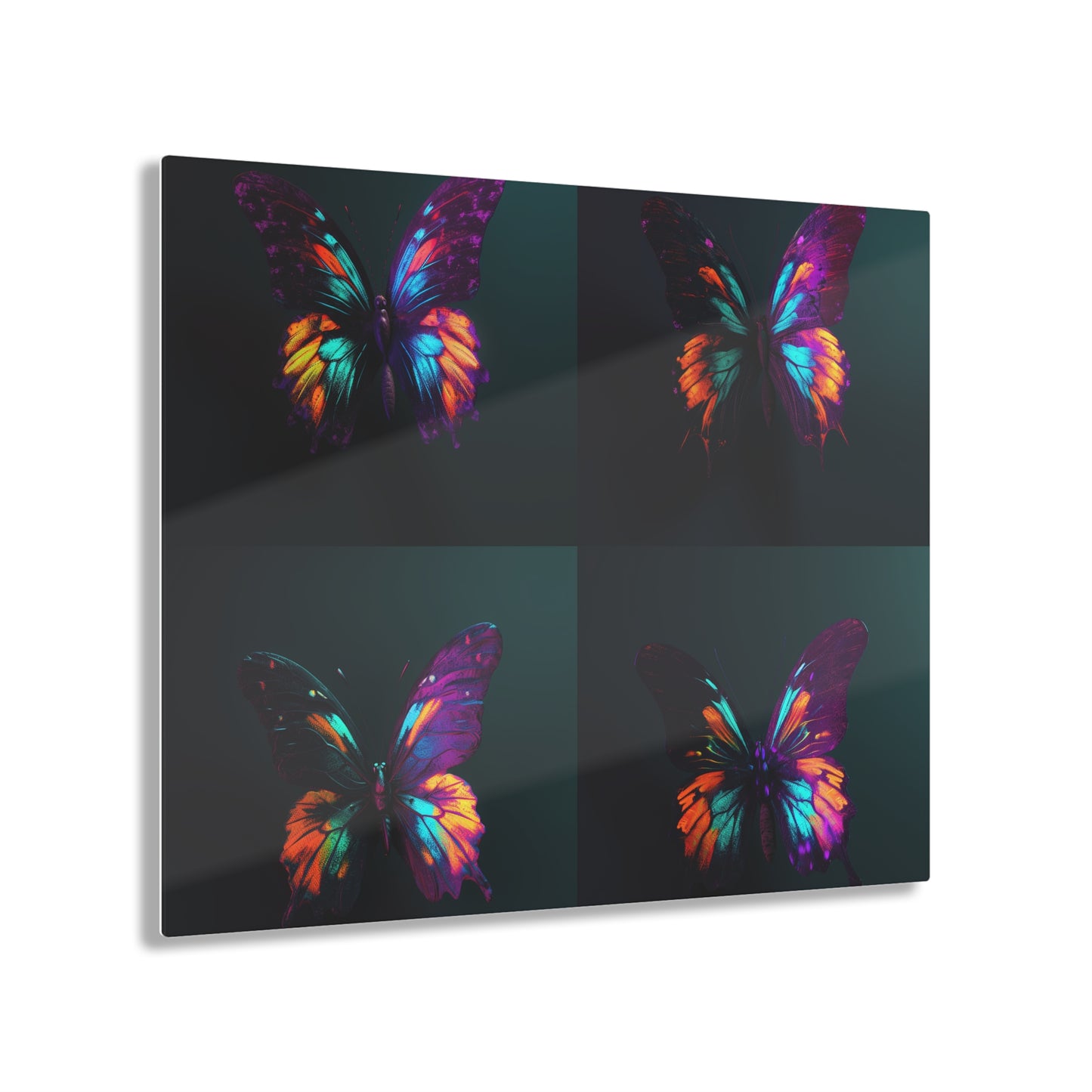 Acrylic Prints Hyper Colorful Butterfly Purple 5