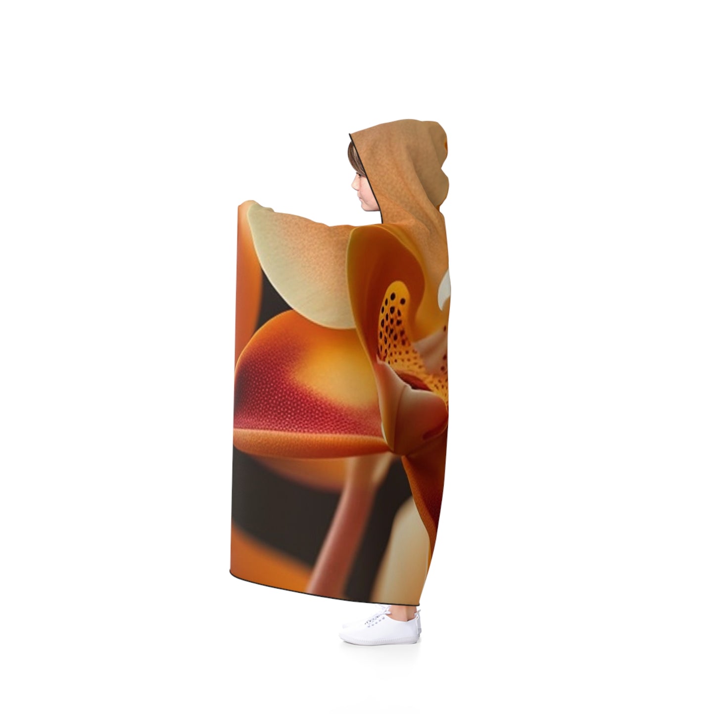 Hooded Blanket Orange Orchid 3