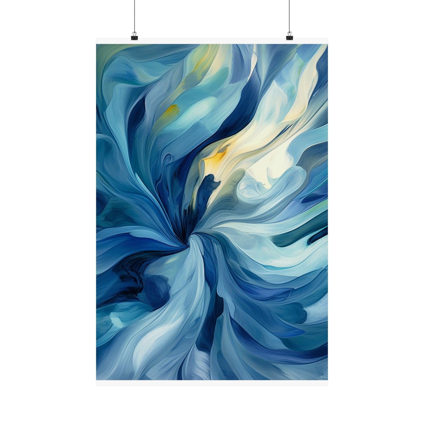 Premium Matte Vertical Posters Blue Tluip Abstract 4