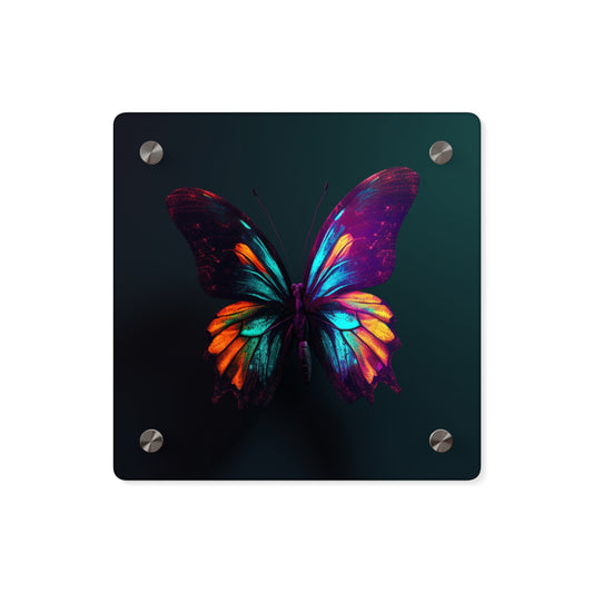 Acrylic Wall Art Panels Hyper Colorful Butterfly Macro 4