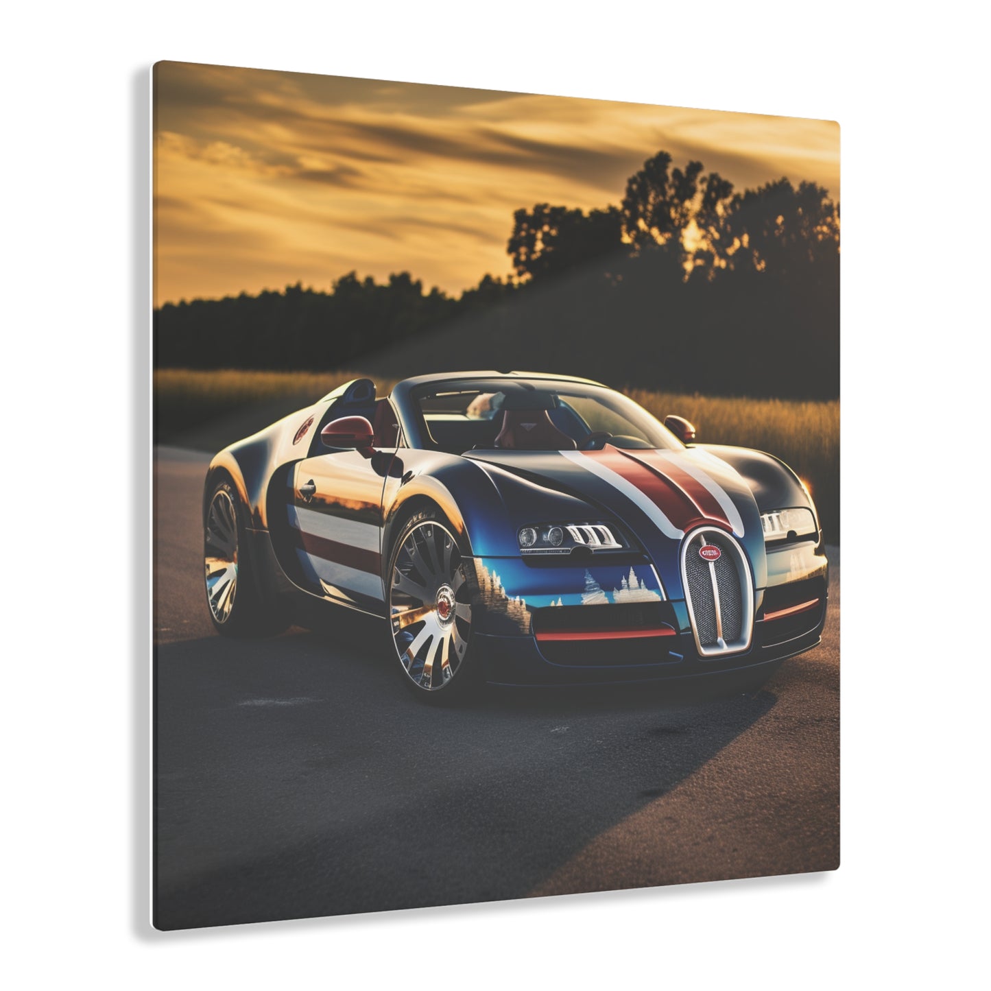 Acrylic Prints Bugatti Flag American 3