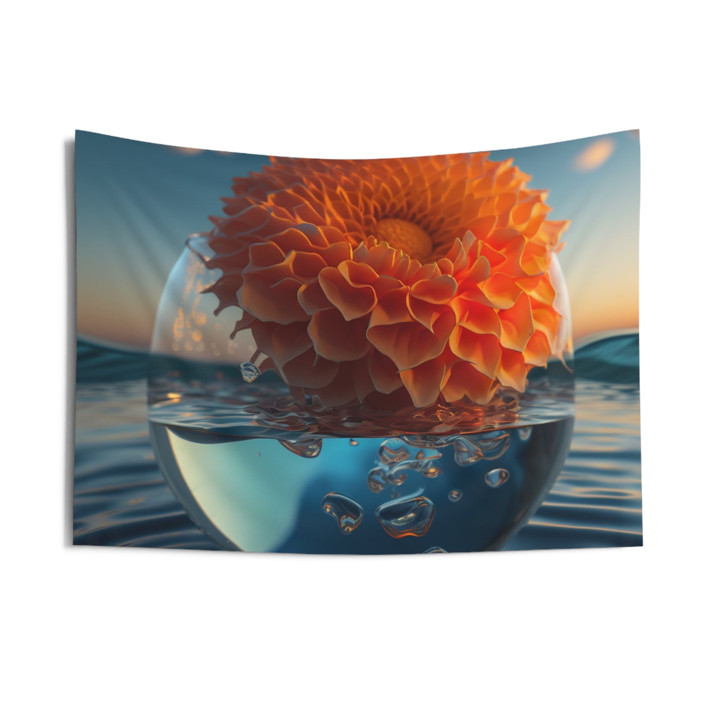 Indoor Wall Tapestries Dahlia Orange 4