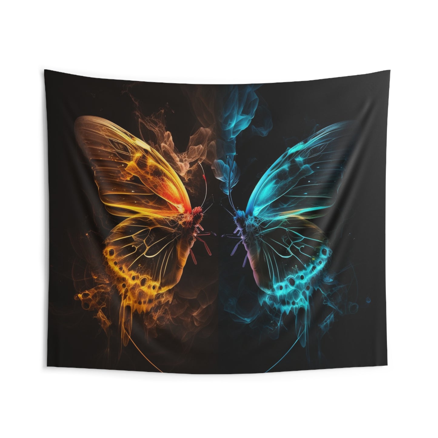 Indoor Wall Tapestries Kiss Neon Butterfly 8