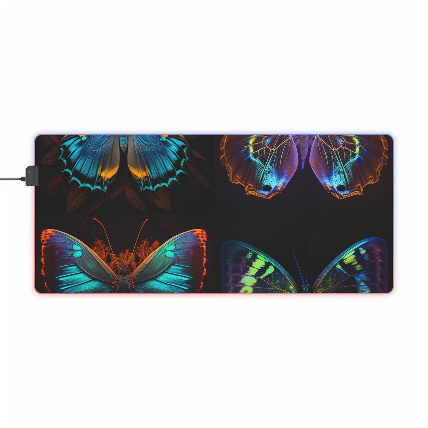 LED Gaming Mouse Pad Neon Butterfly Flair 5