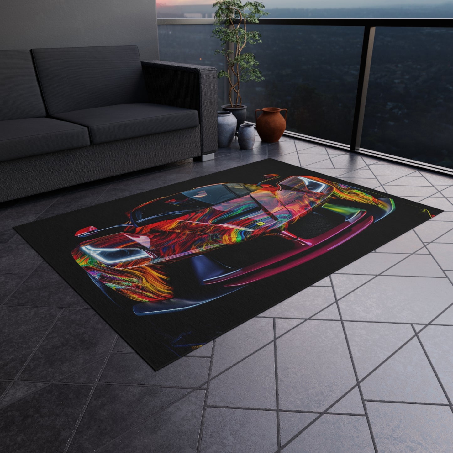 Outdoor Rug  Ferrari Neon 3