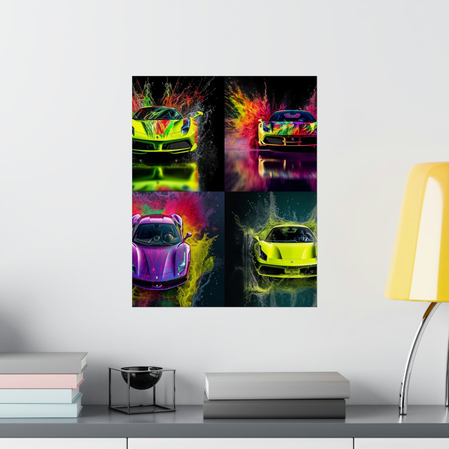 Premium Matte Vertical Posters Farrari Water 5