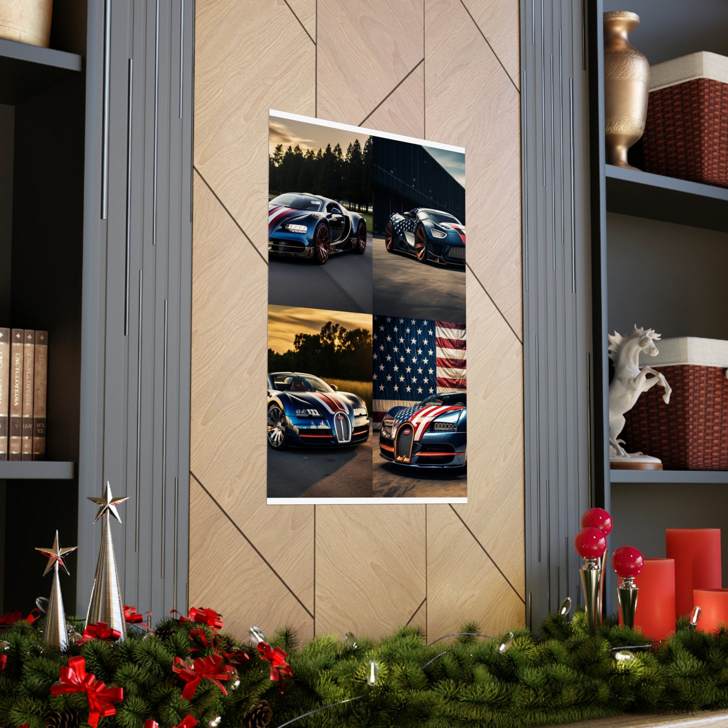 Premium Matte Vertical Posters Bugatti Flag American 5