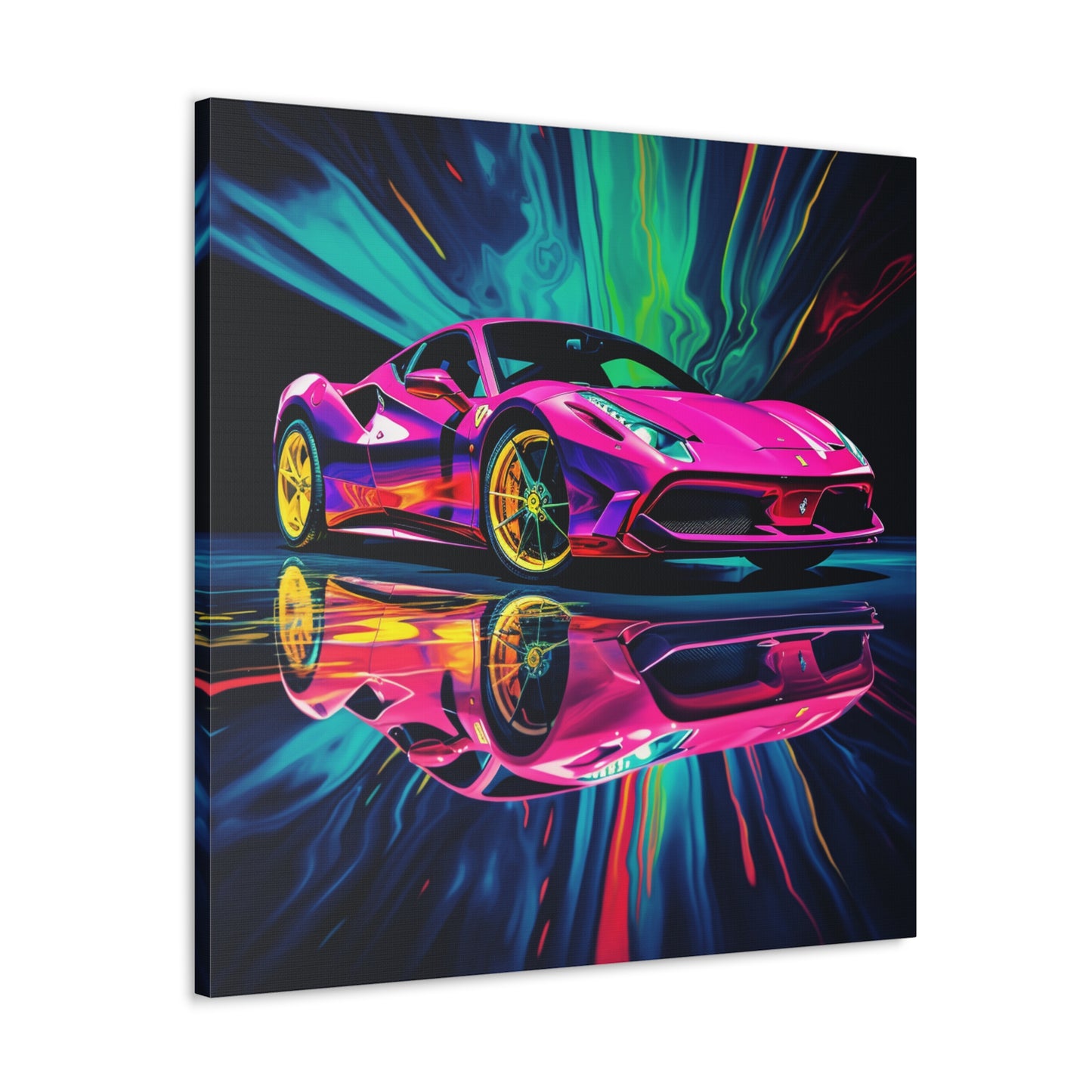 Canvas Gallery Wraps Pink Ferrari Macro 4