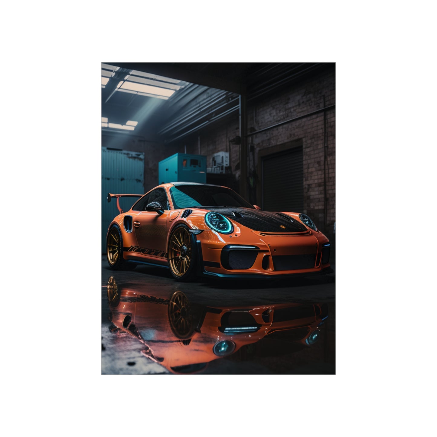 Premium Matte Vertical Posters Porsche Color 1