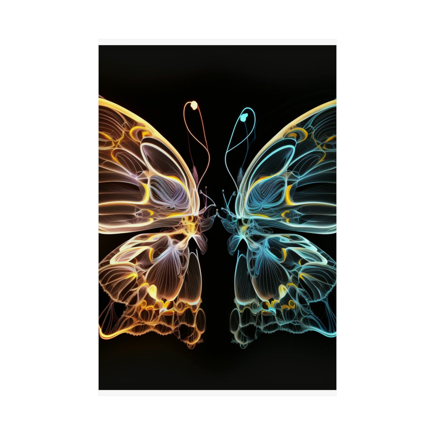 Premium Matte Vertical Posters Neon Glo Butterfly 3