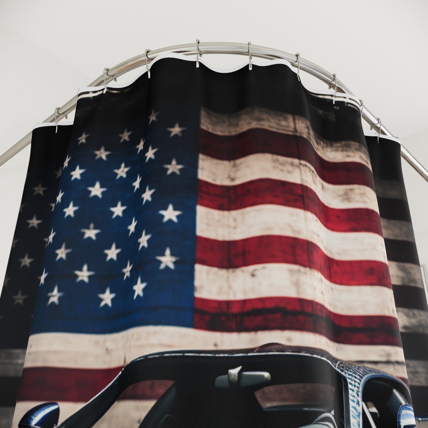 Polyester Shower Curtain Bugatti American Flag 1