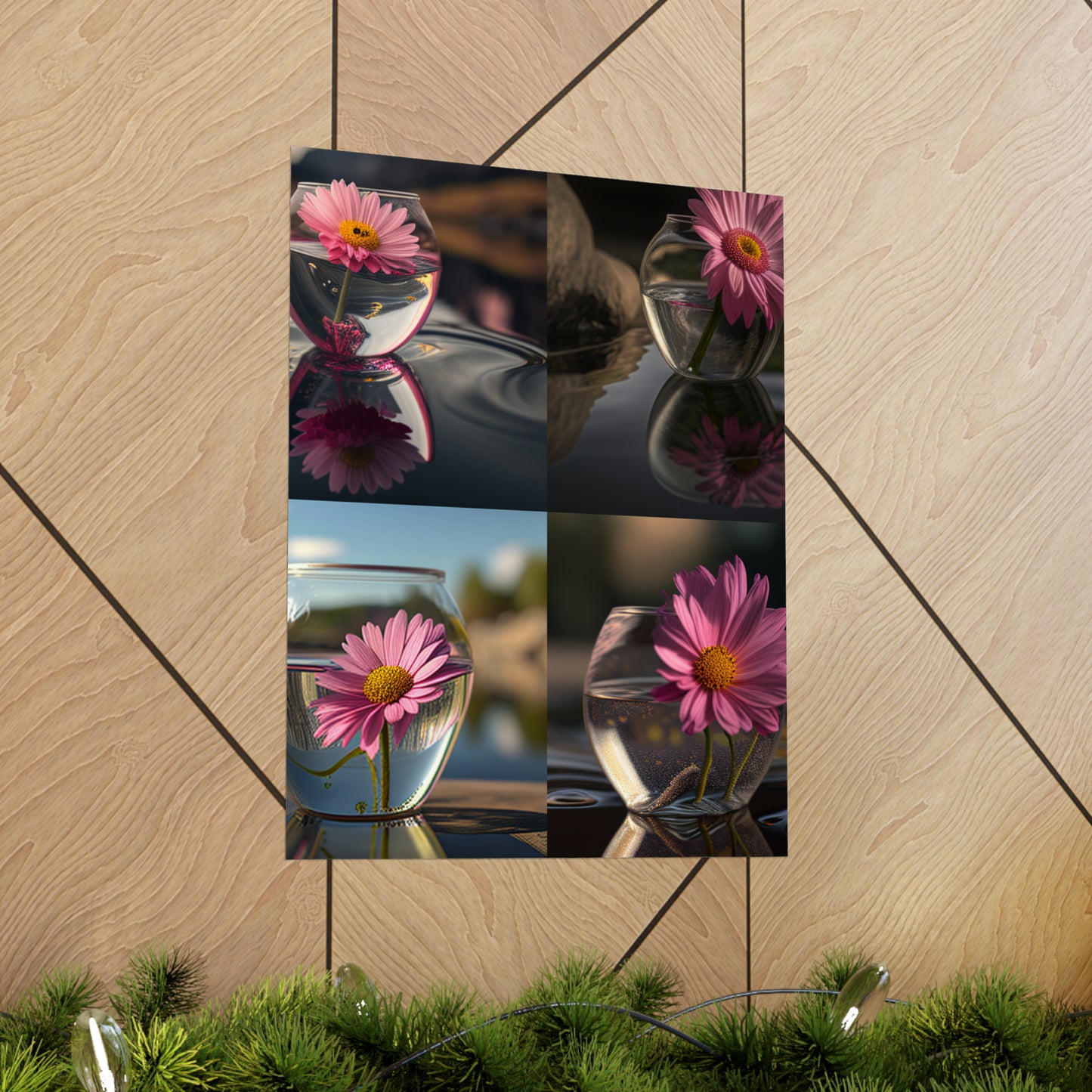 Premium Matte Vertical Posters Pink Daisy 5