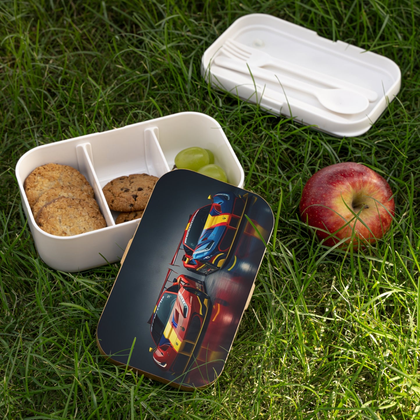 Bento Lunch Box Ferrari Red Blue 4