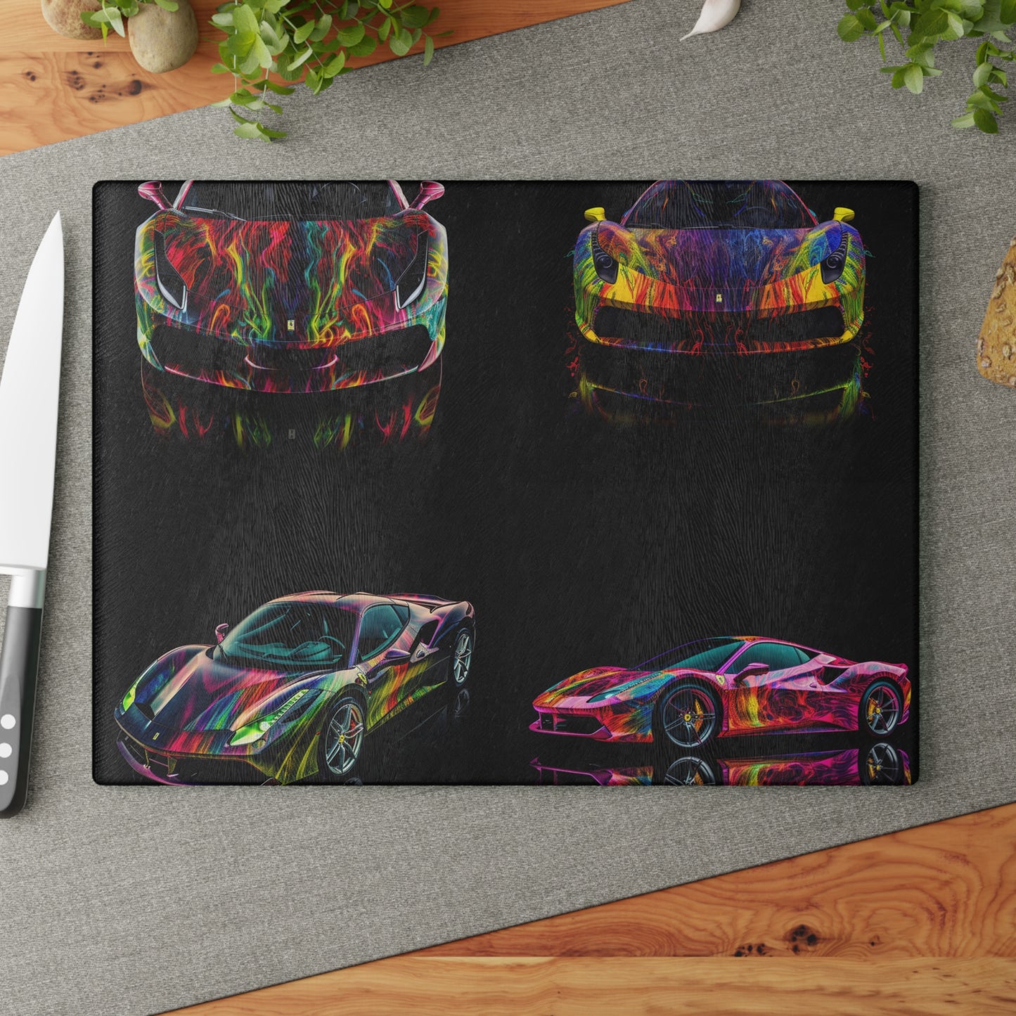 Glass Cutting Board Ferrari Color 5