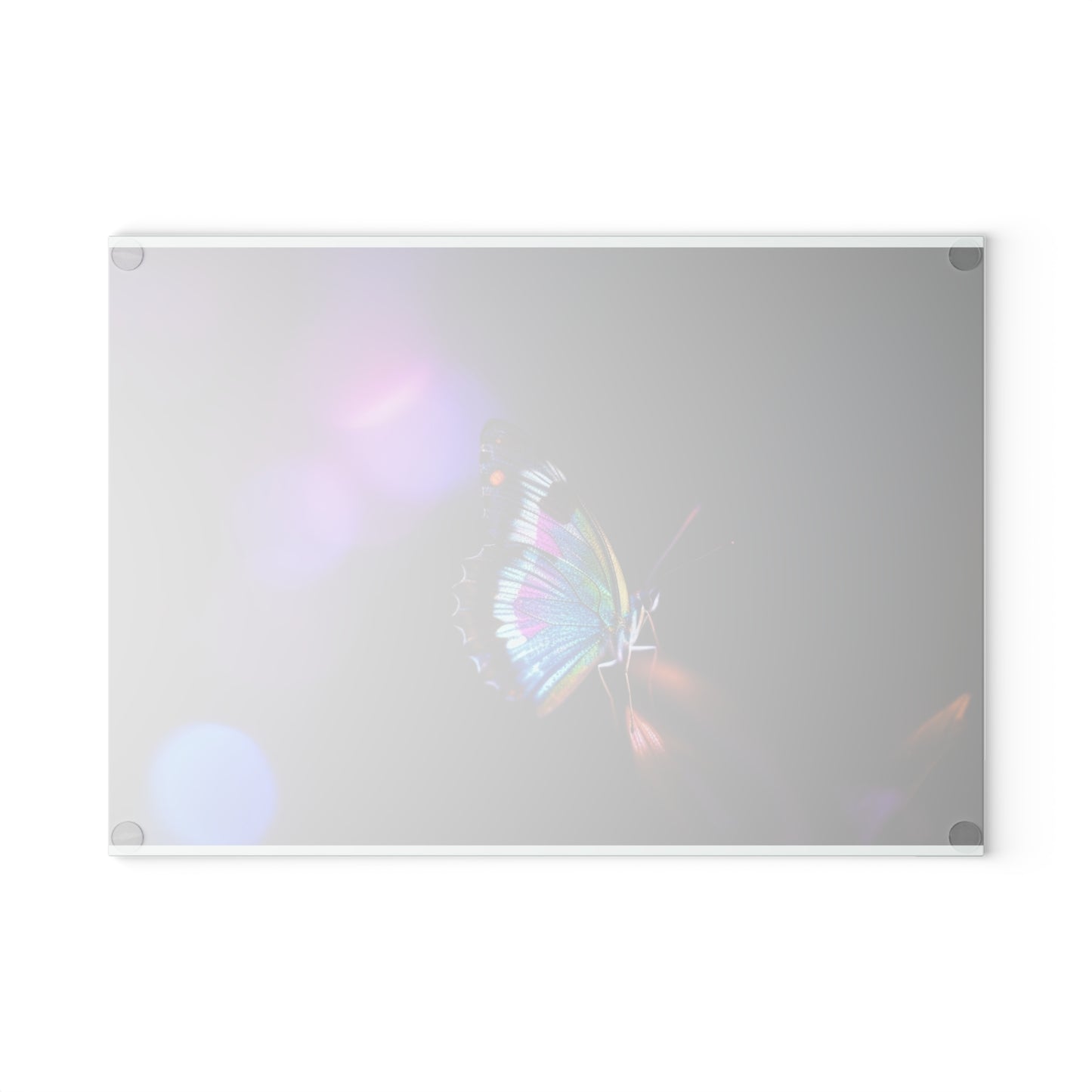 Glass Cutting Board Photo Realistic Butterfly 1