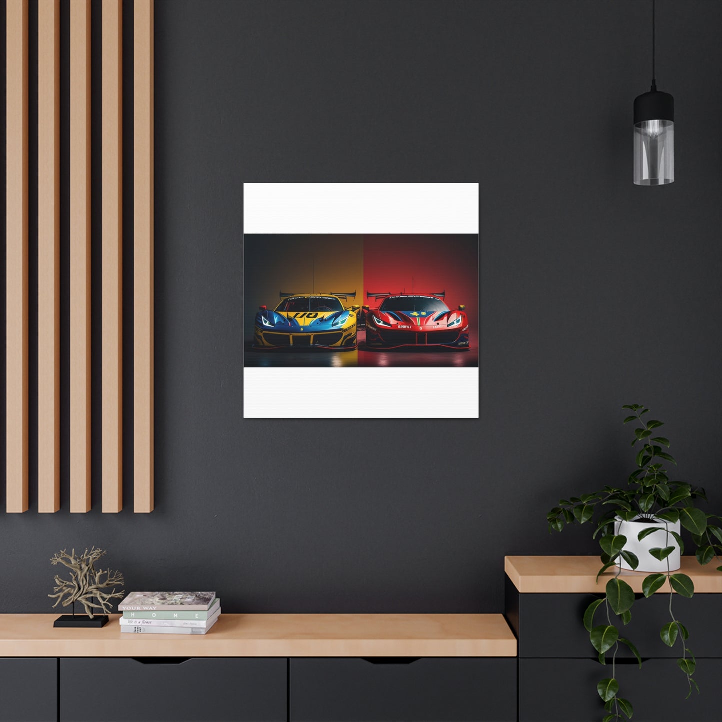 Canvas Gallery Wraps Ferrari Red Blue 3