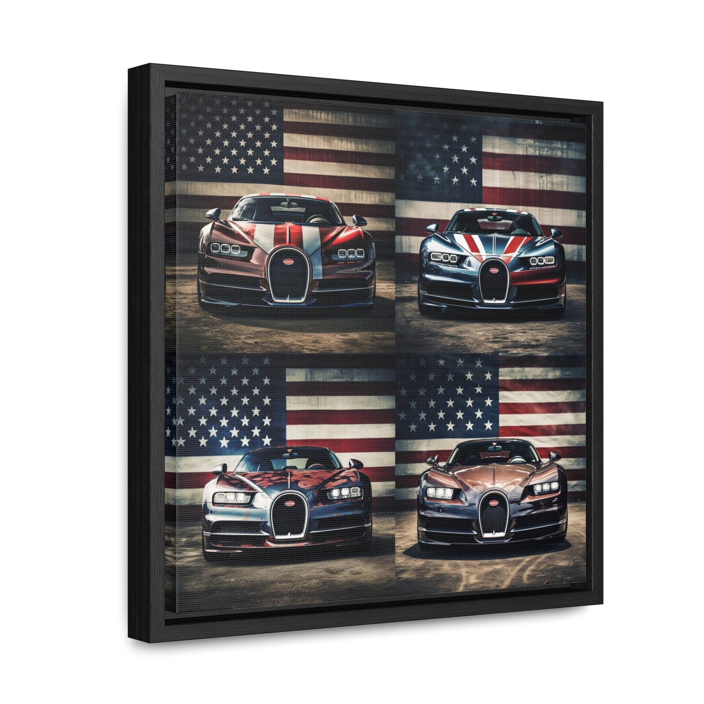 Gallery Canvas Wraps, Square Frame Bugatti Flag 5