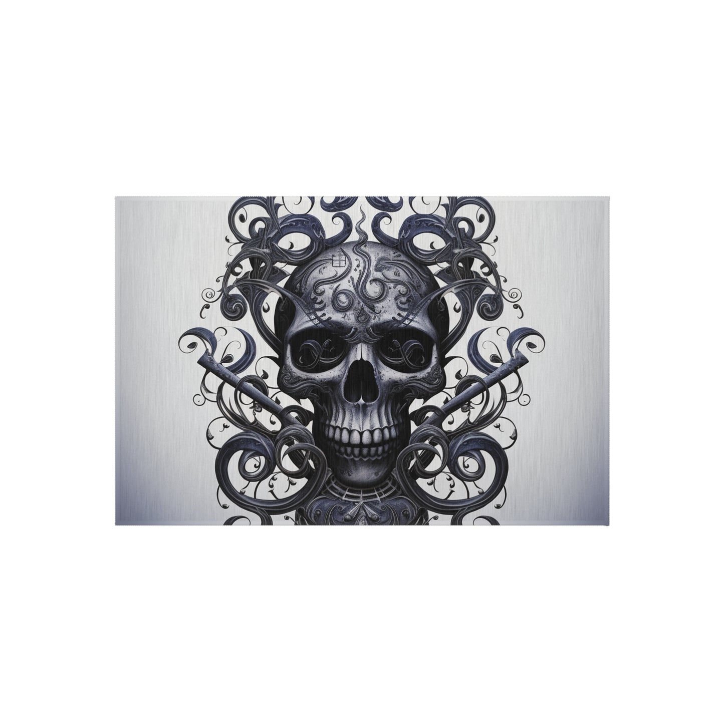 Outdoor Rug  Skull Treble Clef 1