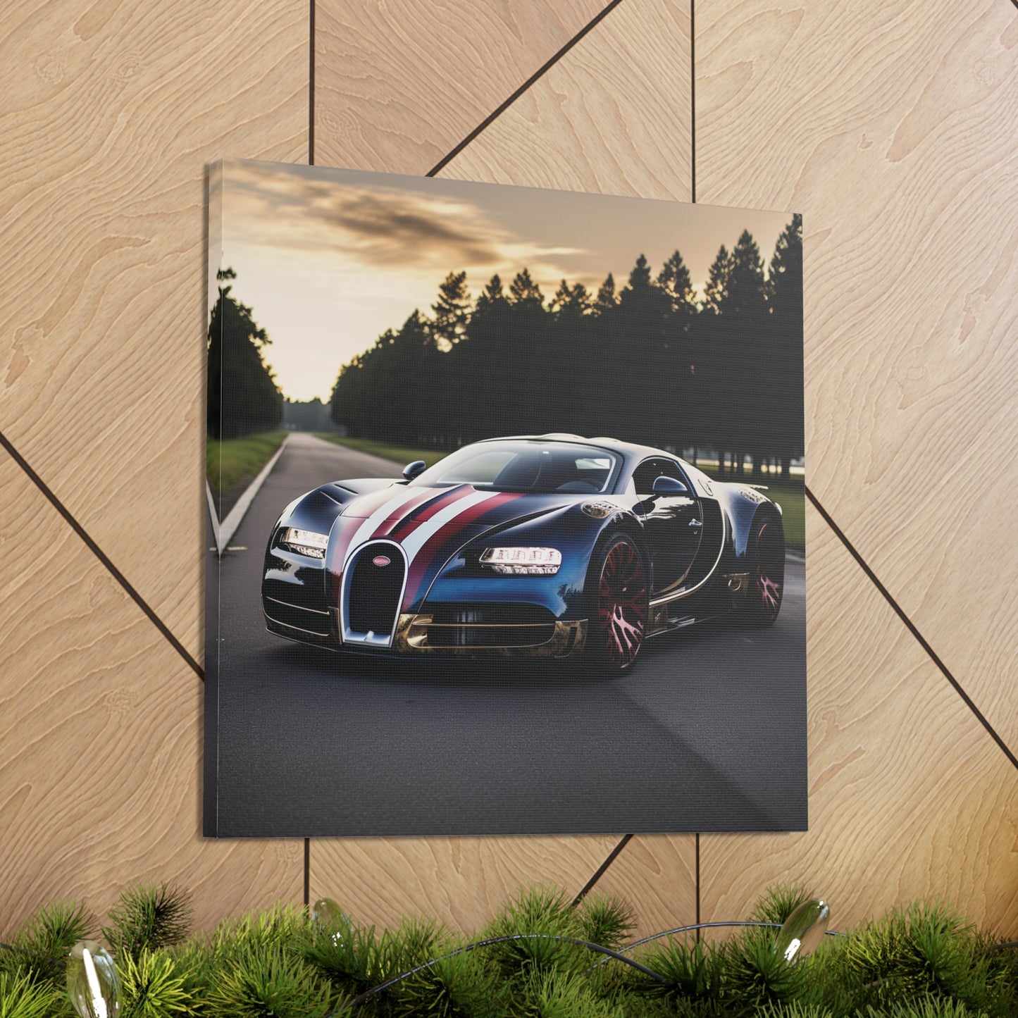 Canvas Gallery Wraps Bugatti Flag American 1