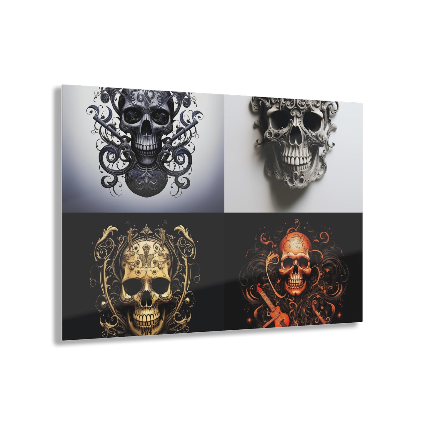 Acrylic Prints Skull Treble Clef 5