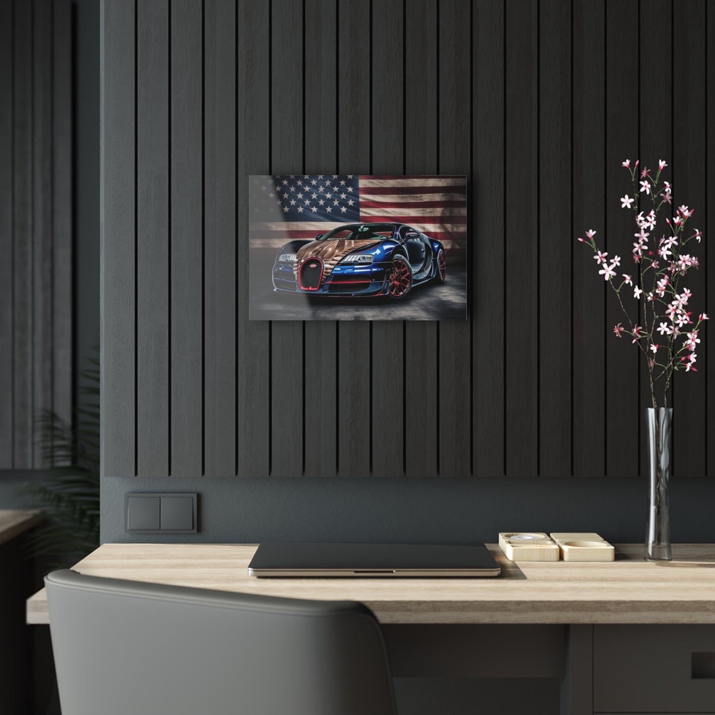 Acrylic Prints Bugatti American Flag 4