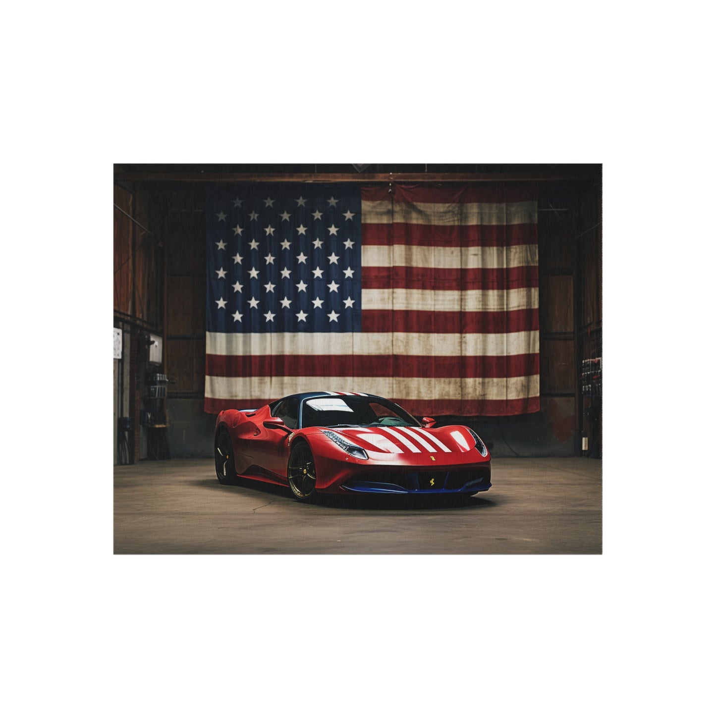 Outdoor Rug  American Flag Farrari 4