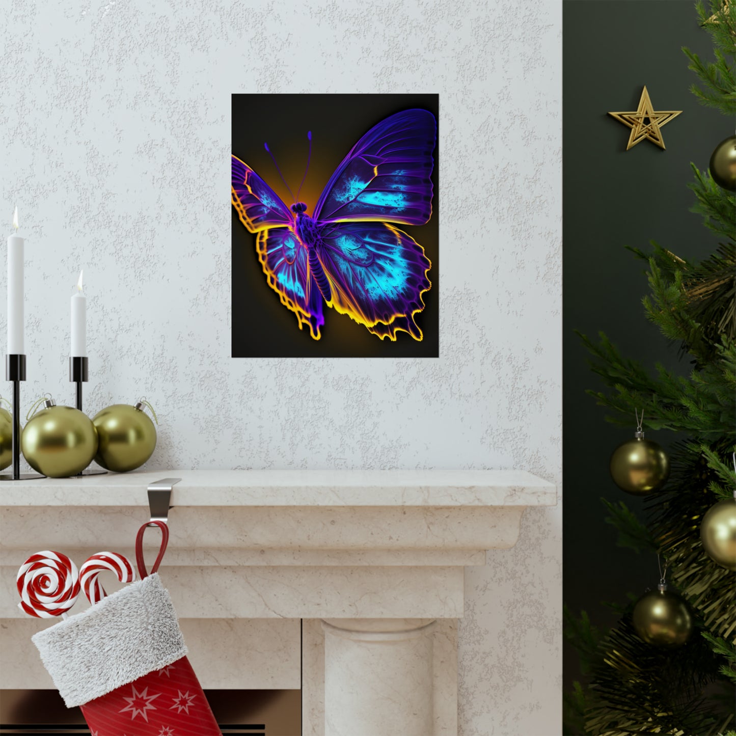 Premium Matte Vertical Posters Thermal Butterfly 4