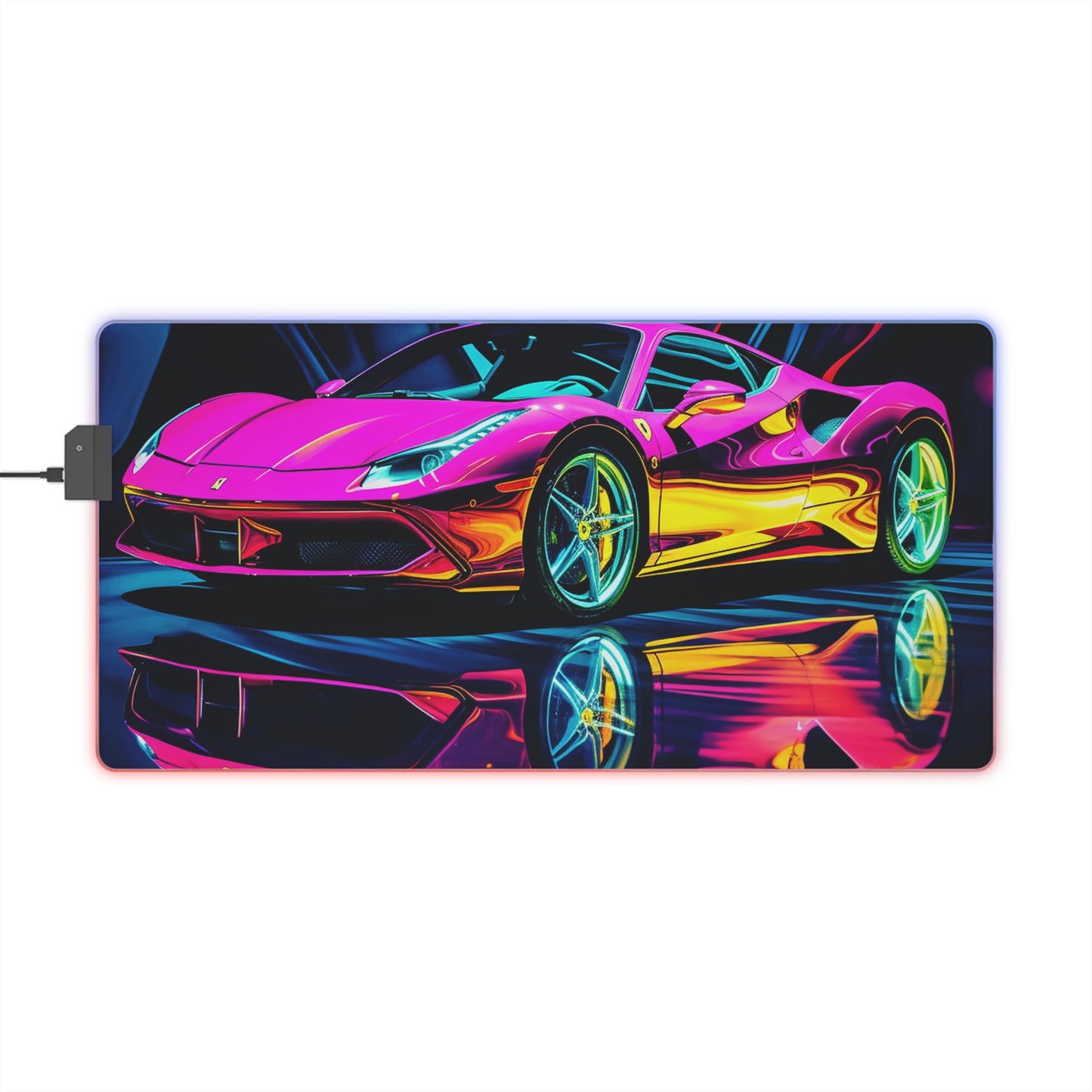 LED Gaming Mouse Pad Pink Macro Ferrari 3