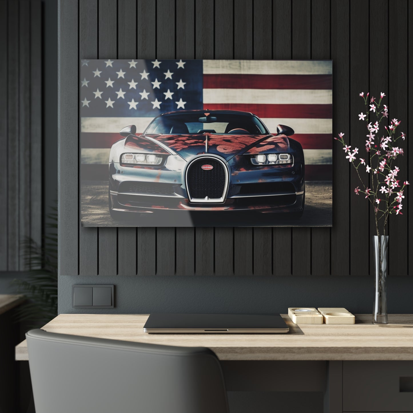 Acrylic Prints Bugatti Flag 3