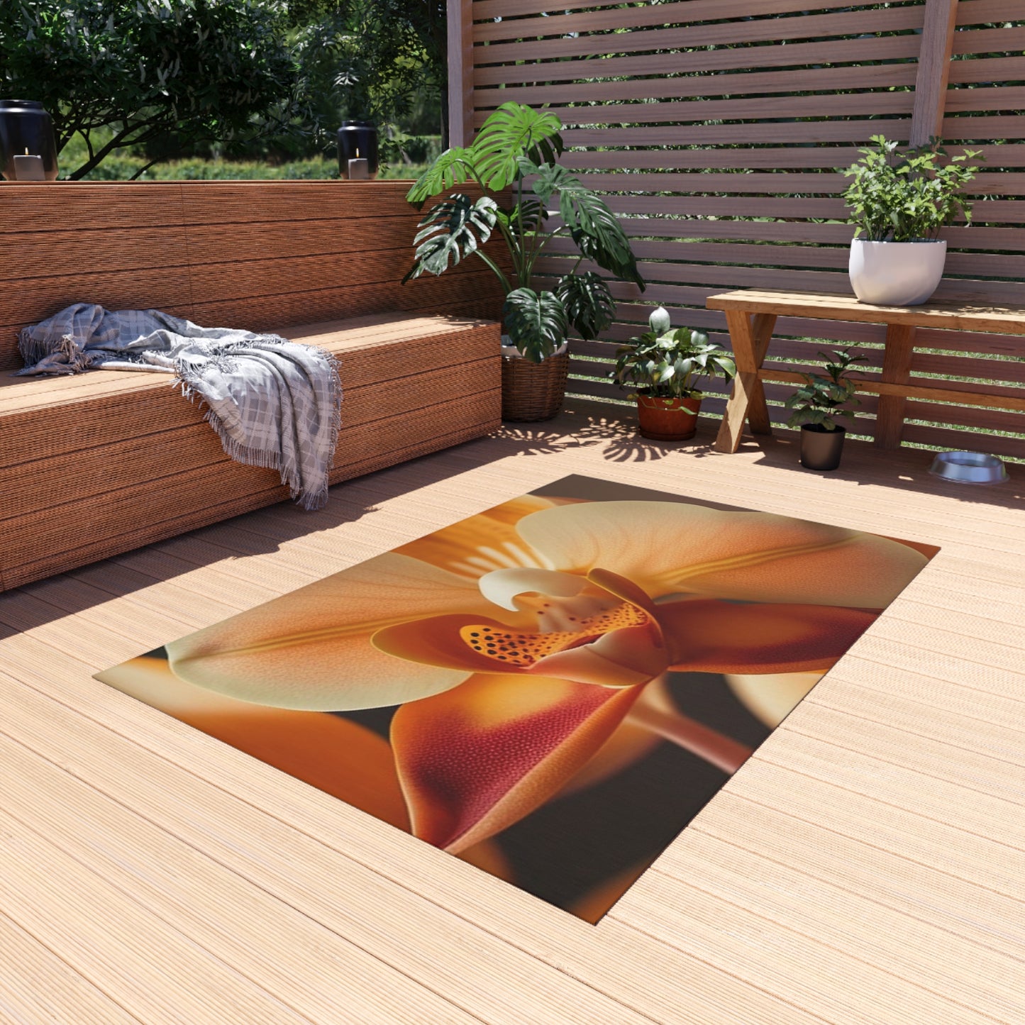 Outdoor Rug  Orange Orchid 3