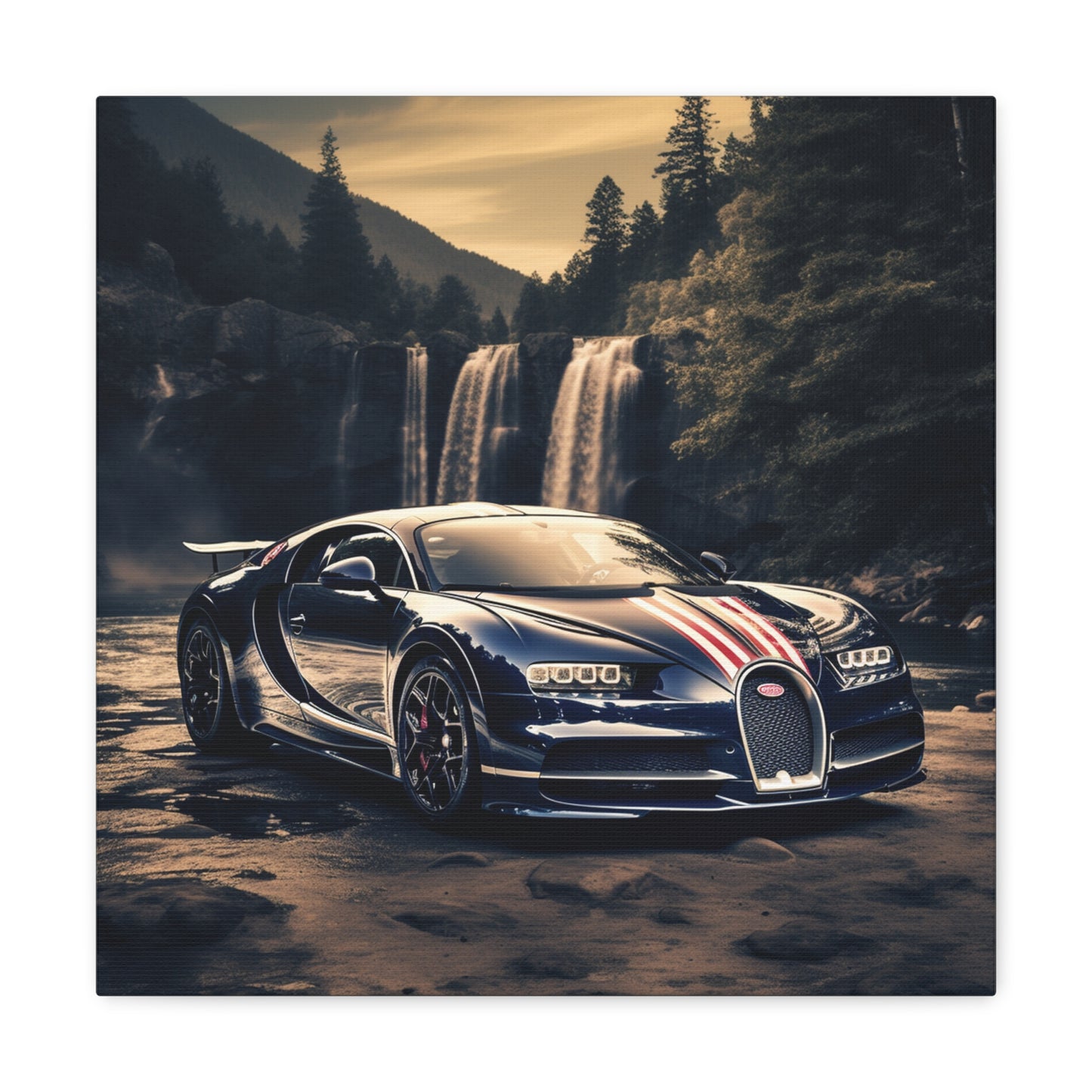 Canvas Gallery Wraps Bugatti Waterfall 2