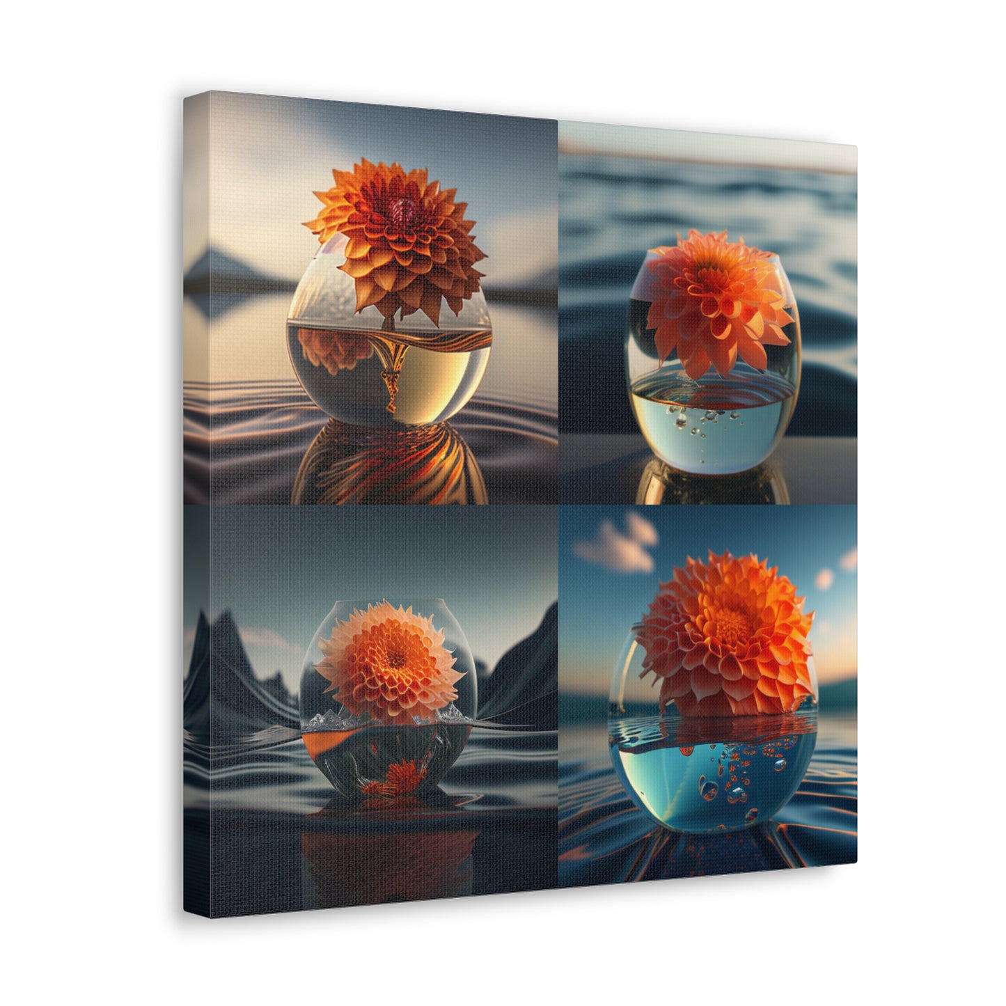 Canvas Gallery Wraps Dahlia Orange 5