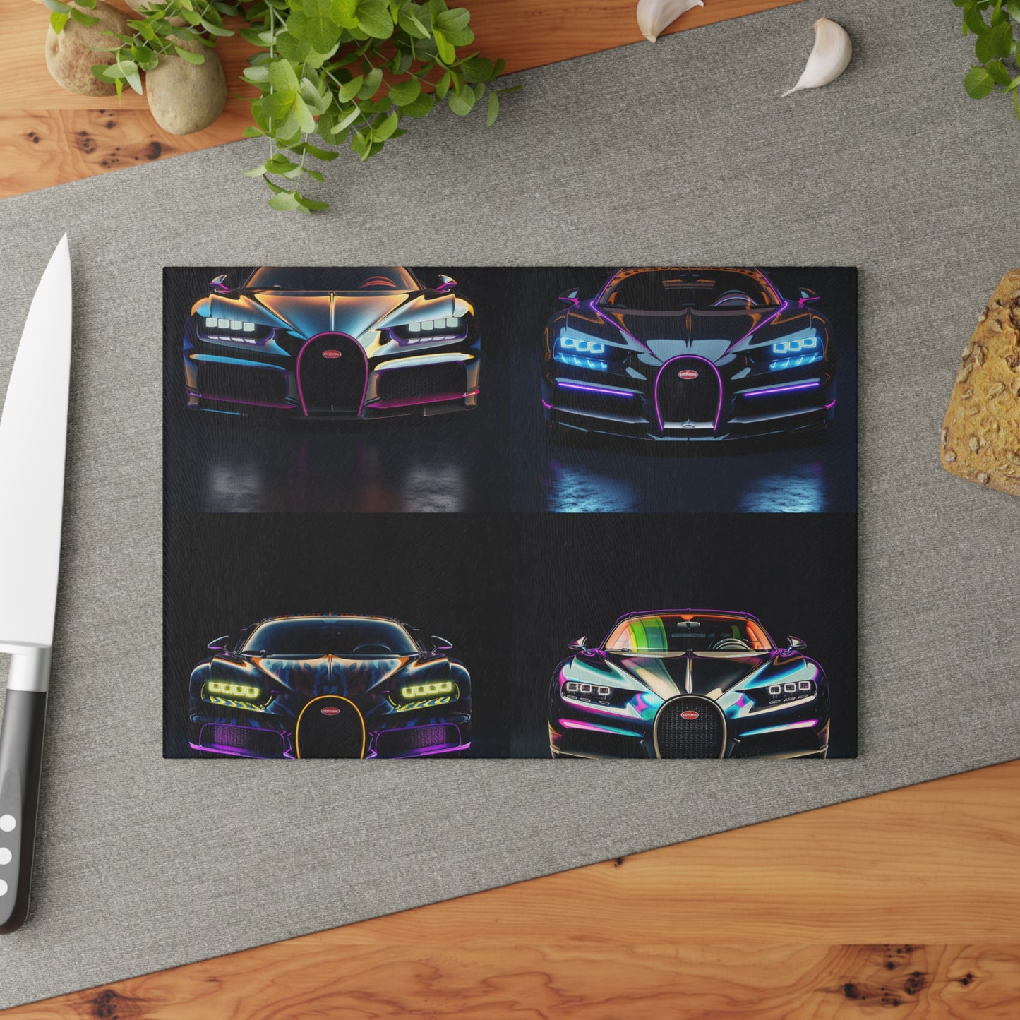 Glass Cutting Board Hyper Bugatti Chiron 5