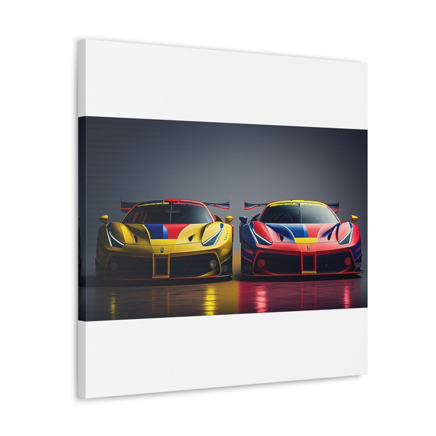 Canvas Gallery Wraps Ferrari Red Blue 1