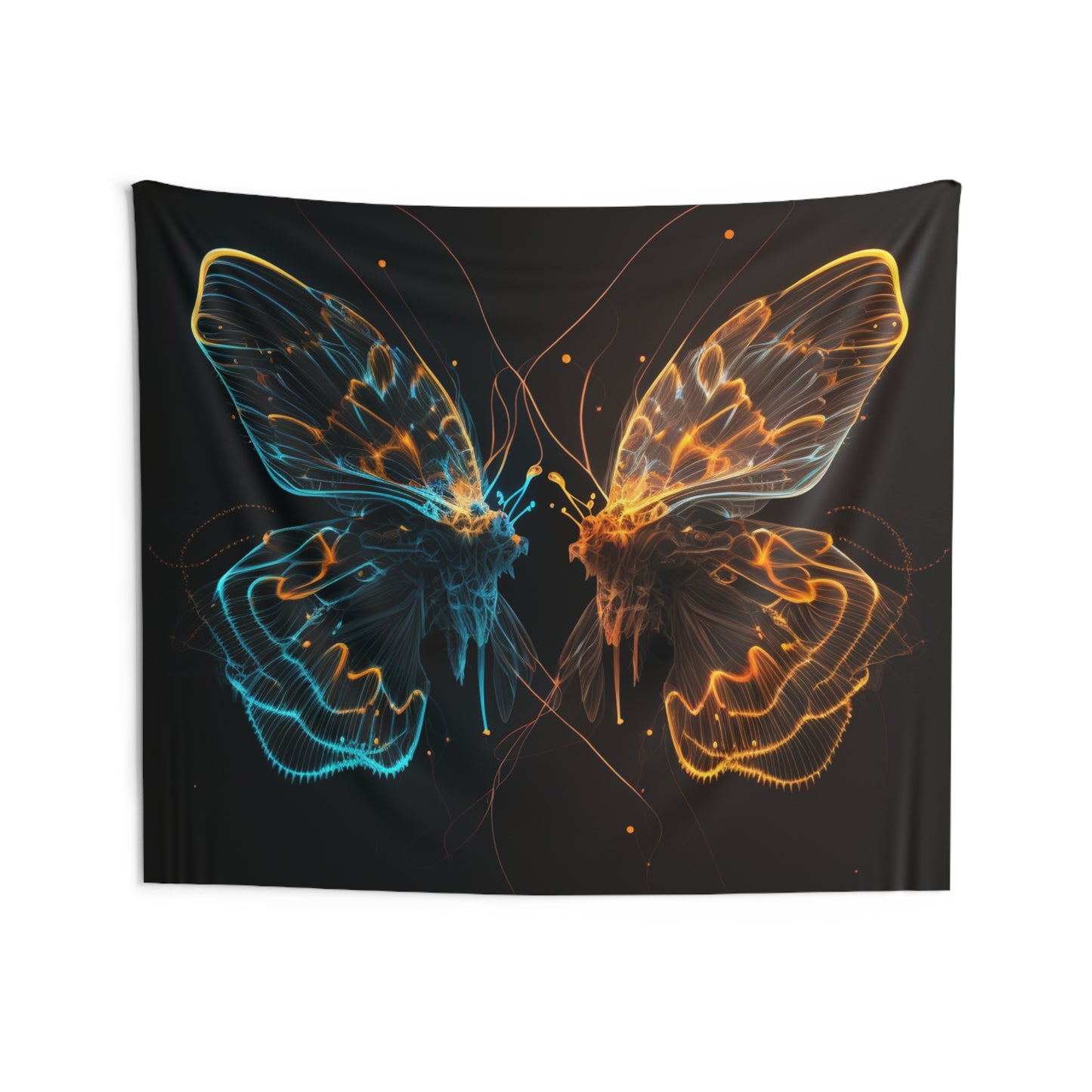 Indoor Wall Tapestries Neon Glo Butterfly 1