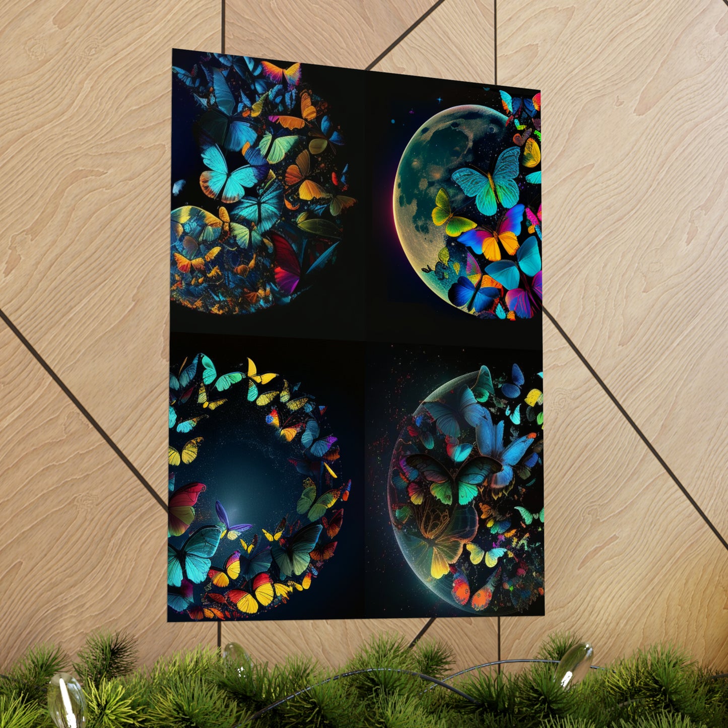 Premium Matte Vertical Posters Moon Butterfly 5