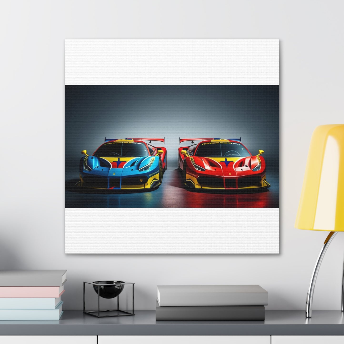 Canvas Gallery Wraps Ferrari Red Blue 2