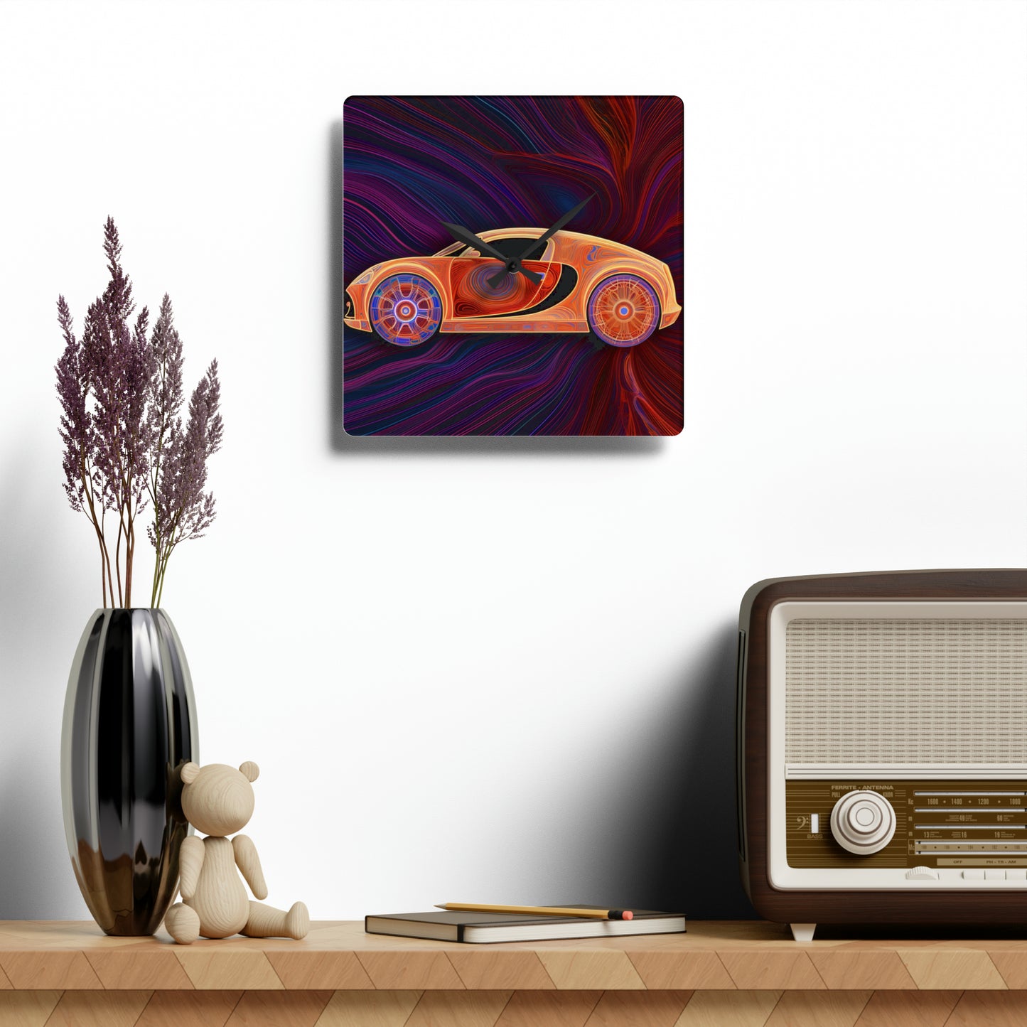 Acrylic Wall Clock Bugatti Abstract Concept 2