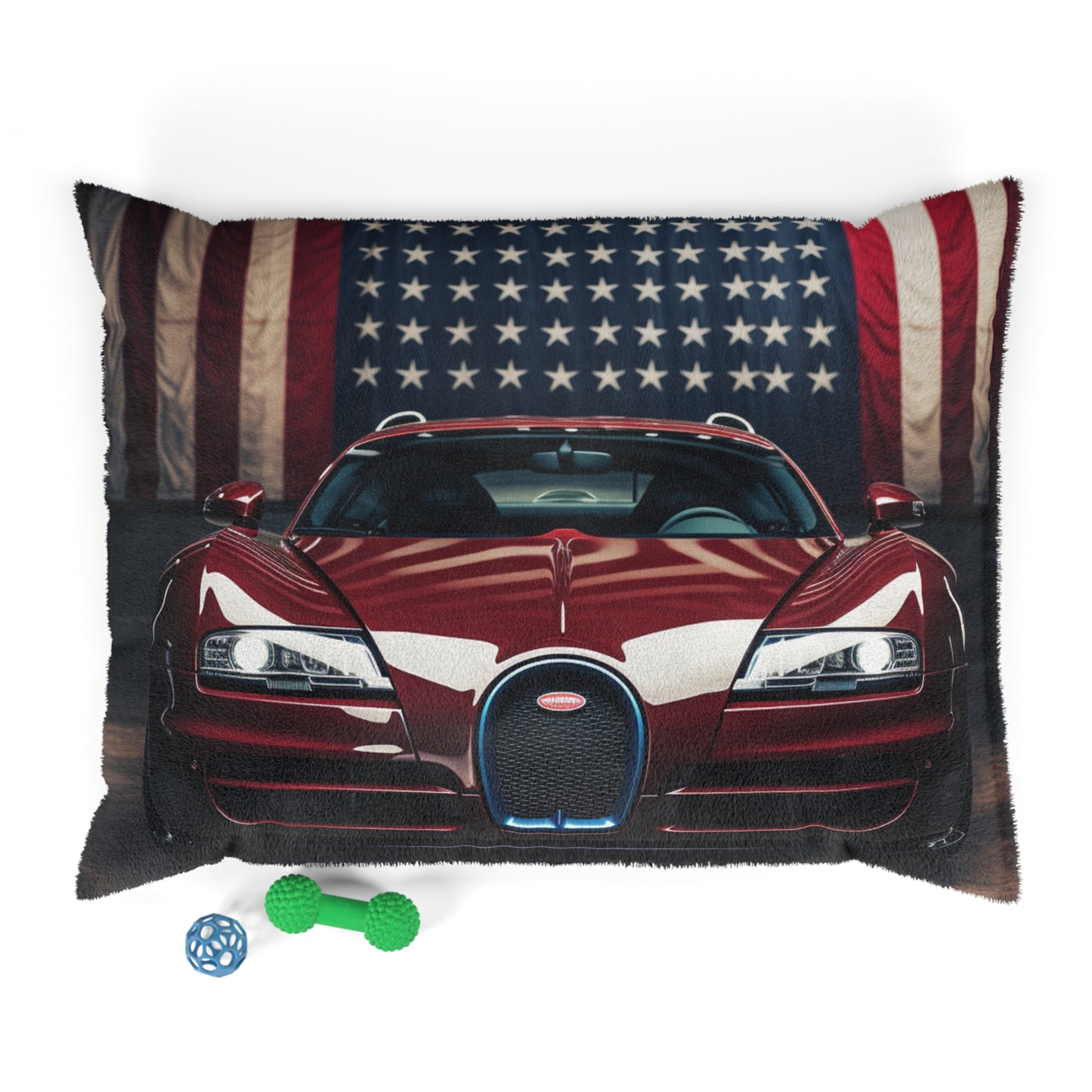 Pet Bed American Flag Background Bugatti 1