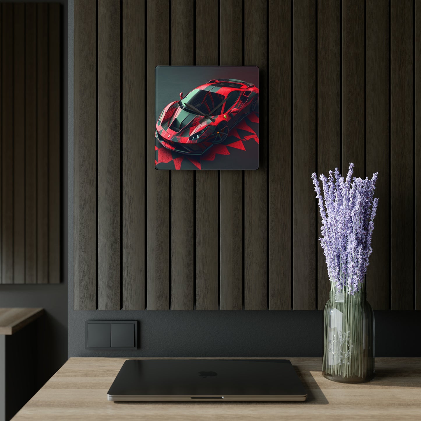 Acrylic Wall Clock Ferrari Hyper 2