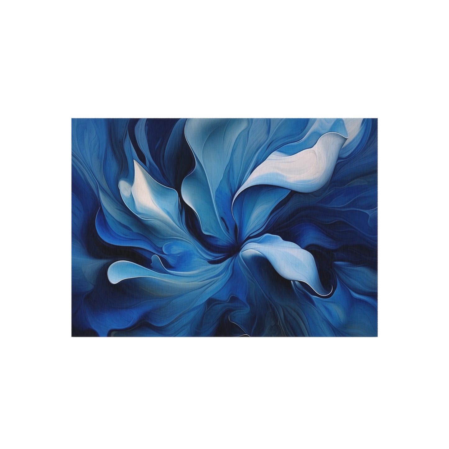 Outdoor Rug  Abstract Blue Tulip 4